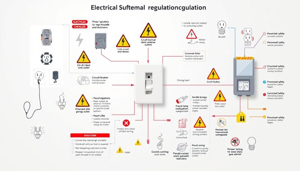 Electrical safety regulations compliance diagram